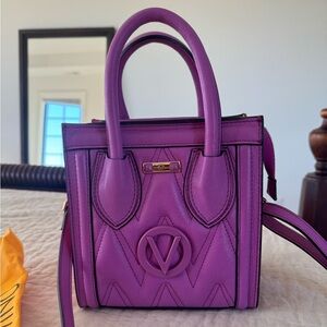 Valentino by Mario Valentino Eva Logo Quilted Leather Top Handle Bag